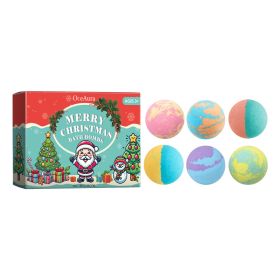 OceAura Christmas Colorful Bath Ball, Bubble Shower Fragrance Moisturizes Long-Lasting Plant Cleaning Bath Ball