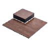 VEVOR Dryland Tiles for Gym Floor Mat, 12.4 x 12.4 in Interlocking Dance Enthusiasts Training Mat, 9 PCS Interlocking PP+PVC Puzzle Floor Tiles, Brown