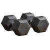 2 x 50lbs Hex Dumbbell Set, Rubber Weights Exercise Fitness Dumbbells with Non-Slip Handles, Anti-roll, for Women or Men Home Gym Workout