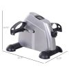 Portable Mini Pedal Exercise Bike Indoor Cycle Fitness Arm Leg w/ LCD Display, Silver