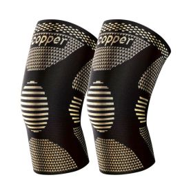 1 Pair Copper Knee Pads Ultimate Shock-Absorbing Gear For Men & Women Superior Knee Support For Sports Yoga Fitness Basketball