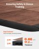 VEVOR Dryland Tiles for Gym Floor Mat, 12.4 x 12.4 in Interlocking Dance Enthusiasts Training Mat, 9 PCS Interlocking PP+PVC Puzzle Floor Tiles, Brown
