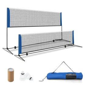 14ft Multi-Sport Net Set - Adjustable Height (33.5"-61"), Badminton/Volleyball/Pickleball/Tennis Use