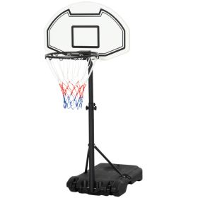 Height Adjustable Basketball Hoop, Portable Basketball Stand, 30" Backboard, Indoor Outdoor Goals Set for Kids Youth Adults