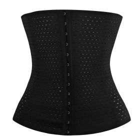 U-Shaped Slimming Waist Belt Body Abdominal Shapewear Memory Fabric Office Ladies Postpartum Mothers (Option: Black_M)