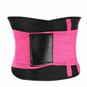 U-Shaped Slimming Waist Belt Body Abdominal Shapewear Sport Tummy Cincher Bands Office Ladies Postpartum Mothers (Option: L_RoseRed)