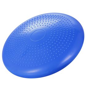 Inflatable Stability Balance Disc Wobble Cushion Balance Disc Wiggle Seat w/ Free Air Pump Exercise Athletic Fitness Trainer Mat (Option: blue)