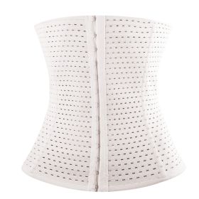 U-Shaped Slimming Waist Belt Body Abdominal Shapewear Memory Fabric Office Ladies Postpartum Mothers (Option: Beige_2XL)