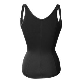 Zippered Waist Trainer Corset Waist Tummy Control Body Shaper Cincher Back Support with Adjustable Straps for Women (Option: M)