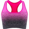 1pc/2pcs/3pcsMedium Support Two Tone Racer Back Sports Bra, Fitness Workout Running Yoga Bra