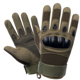 Tactical Military Gloves Shooting Gloves Touch Design Sports Protective Fitness Motorcycle Hunting Full Finger Hiking Gloves (Color: Army green, size: M)