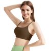 1Pc/3Pcs Women Cross Back Sport Bras Padded Strappy Crop Open Back Low Impact Bras Sexy Fitness Tank Tops