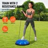 VEVOR Half Exercise Ball Trainer, 26 inch Balance Ball Trainer, 1500lbs Capacity Stability Ball, Yoga Ball with Resistance Bands & Foot Pump