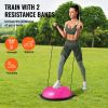 VEVOR Half Exercise Ball Trainer, 26 inch Balance Ball Trainer, 1500lbs Capacity Stability Ball, Yoga Ball with Resistance Bands & Foot Pump