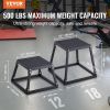 VEVOR Plyometric Jump Box, 18 Inch Plyo Box, Steel Plyometric Platform and Jumping Agility Box
